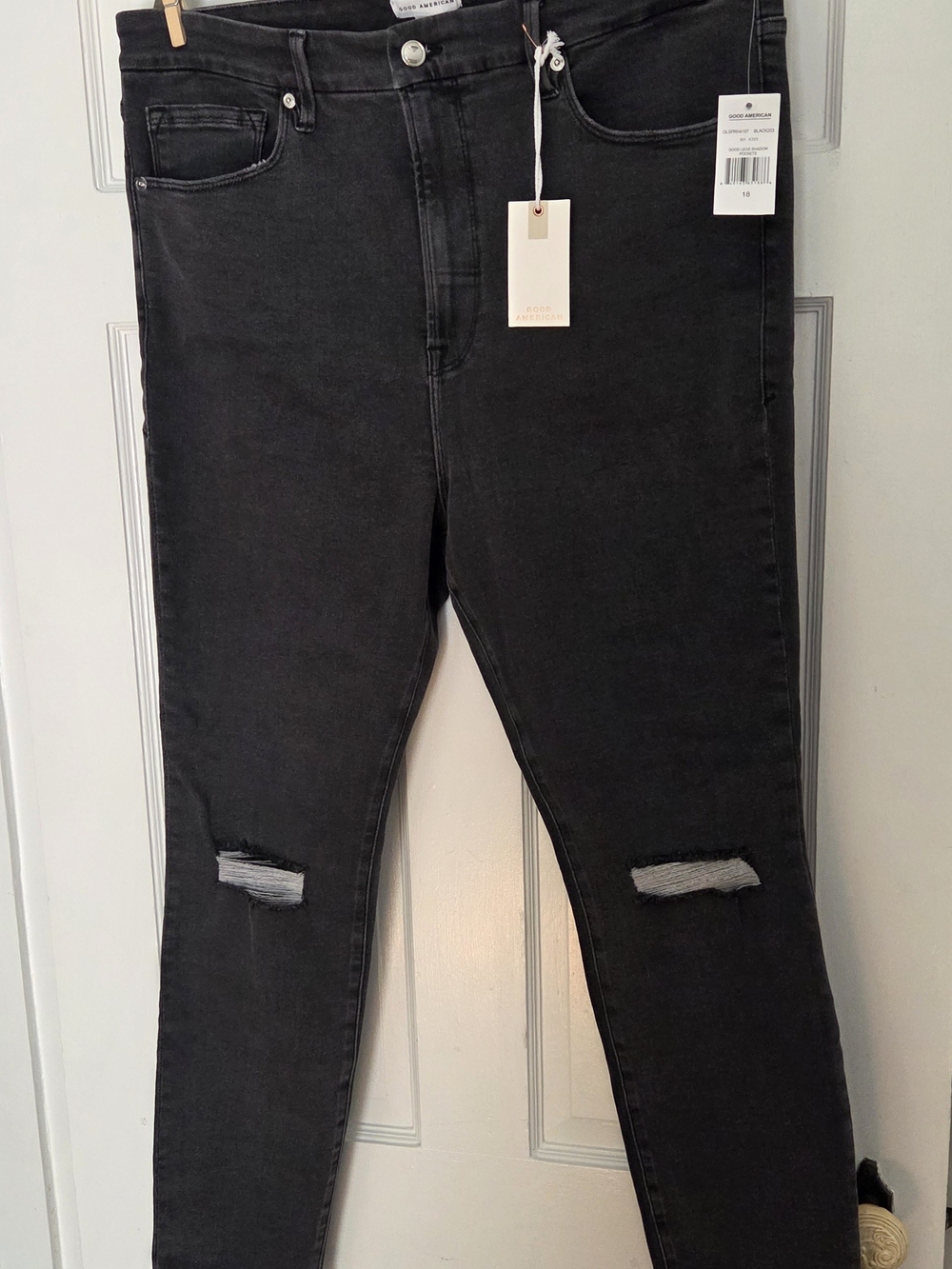 Good American Black High-Rise Skinny Jeans
